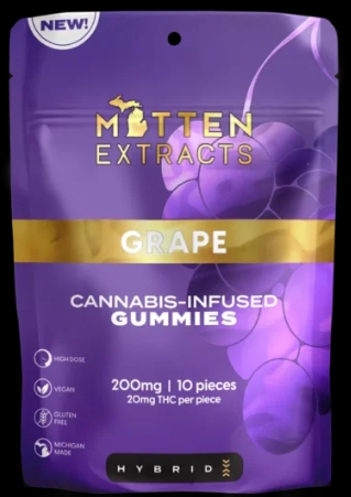 Mitten Extracts - Effect Gummies - 200mg - Grape - Hybrid