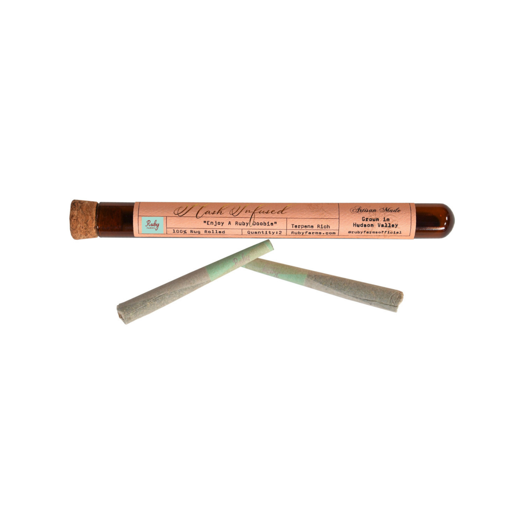 Ruby Farms - Doobies Sour Diesel Hash Infused Prerolls 2pk - 1g