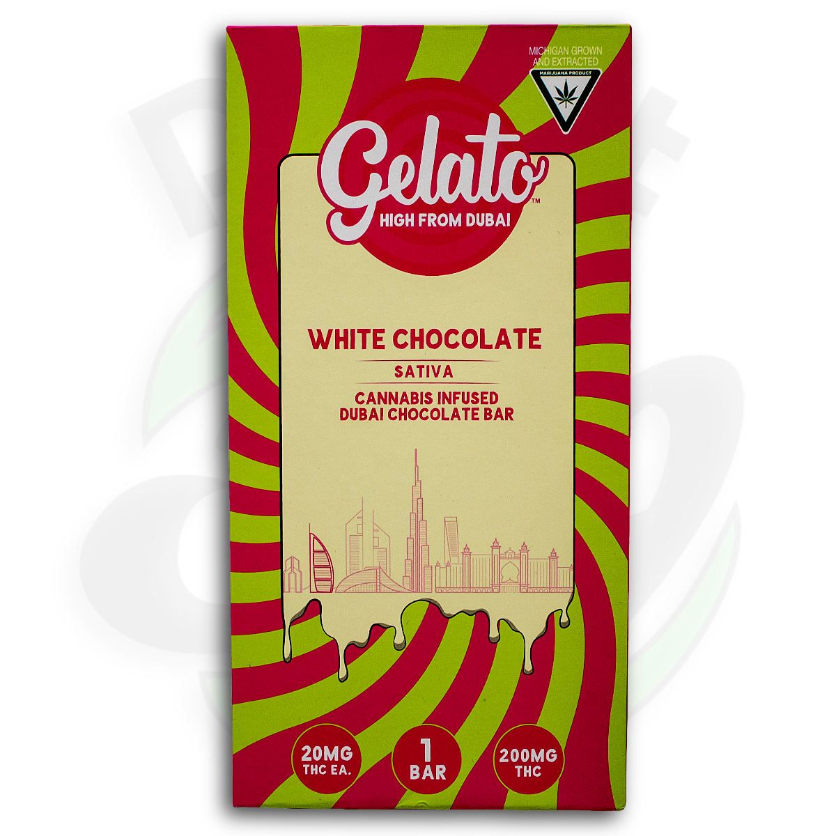 White Chocolate | 200mg Dubai Chocolate Bar
