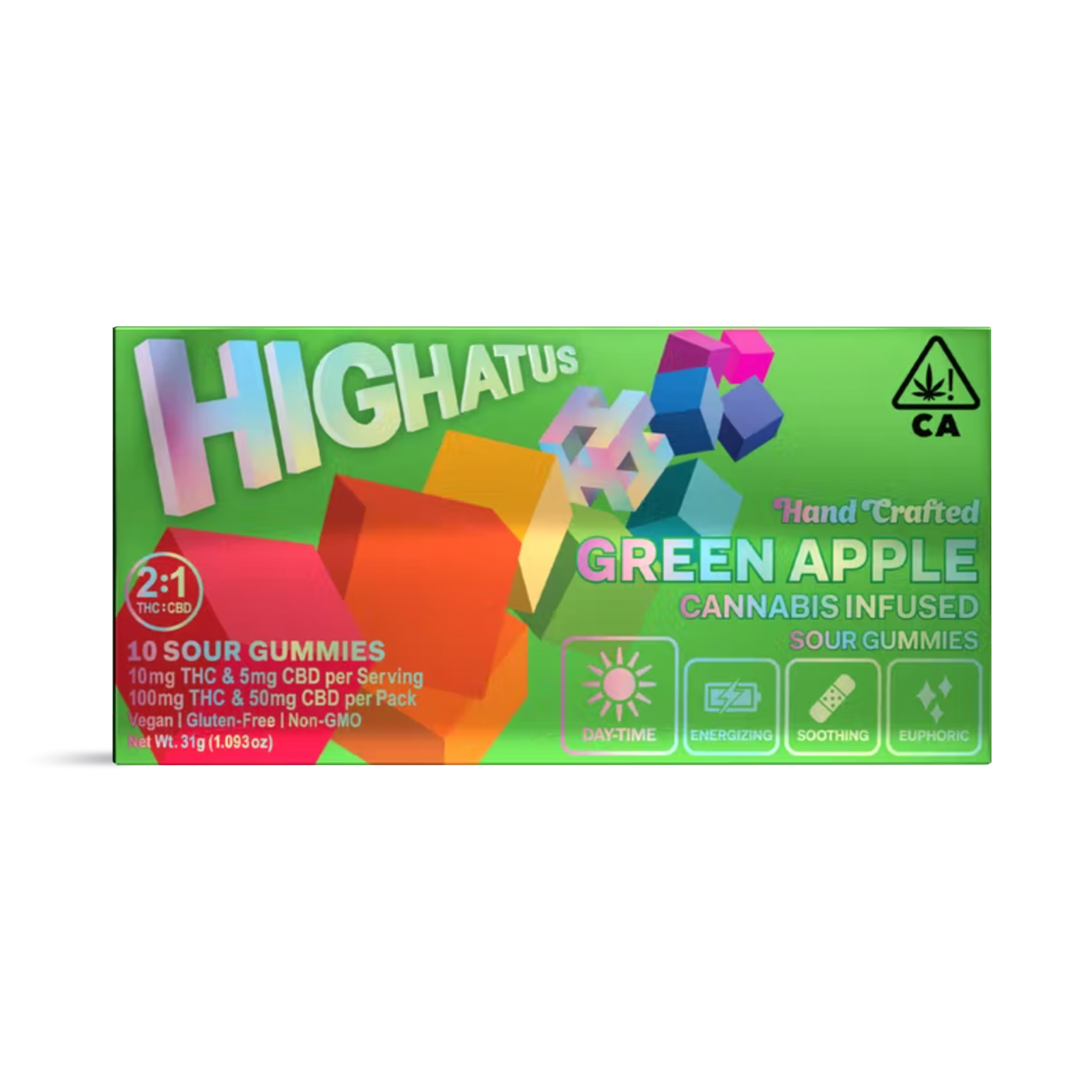 Sour Green Apple 2:1 Gummies