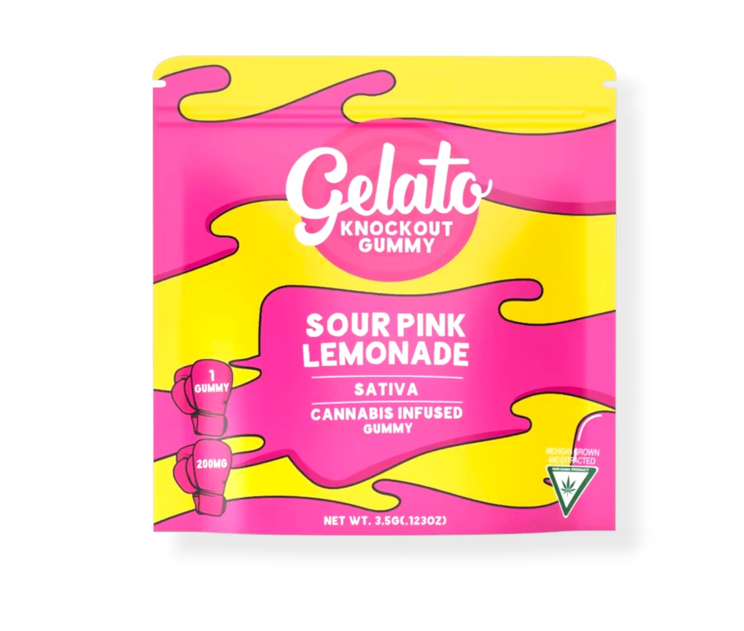 Gelato - 200mg Knockout Gummy - Sour Pink Lemonade
