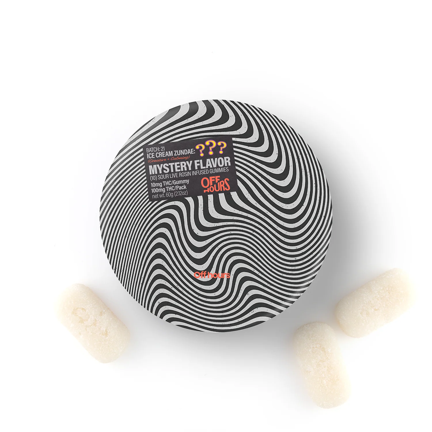 Mystery Flavor Ice Cream Zundae Live Rosin Gummies 100mg 10pk
