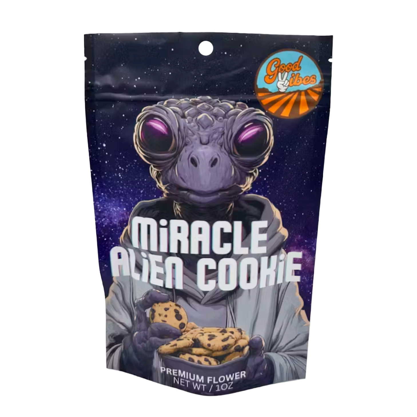 Good Vibes | 28g Prepackaged Flower | Miracle Alien Cookie