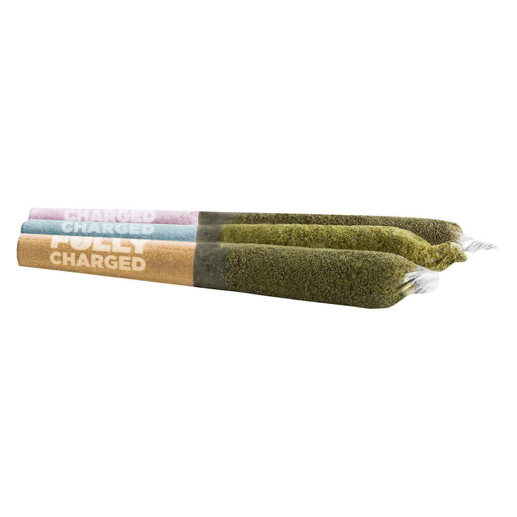 Spinach - Fully Charged Party Pack Infused Pre-Roll Multi-pack - Cotton Dandy Kush, Rocket Icicle, and Peach Punch - 3x0.5g