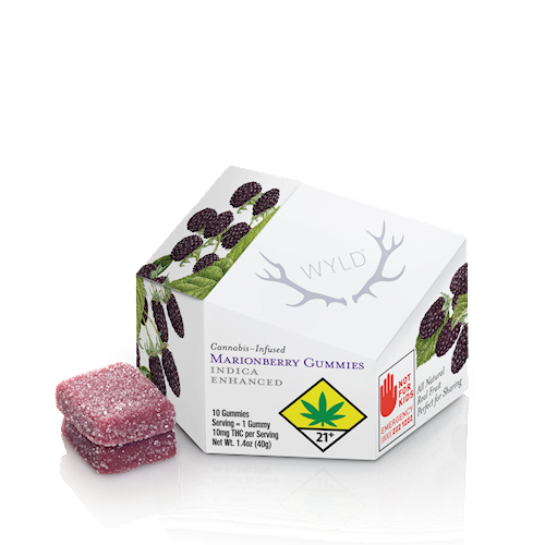 Wyld Marionberry (Indica) (THC:100mg) 10pk Gummies