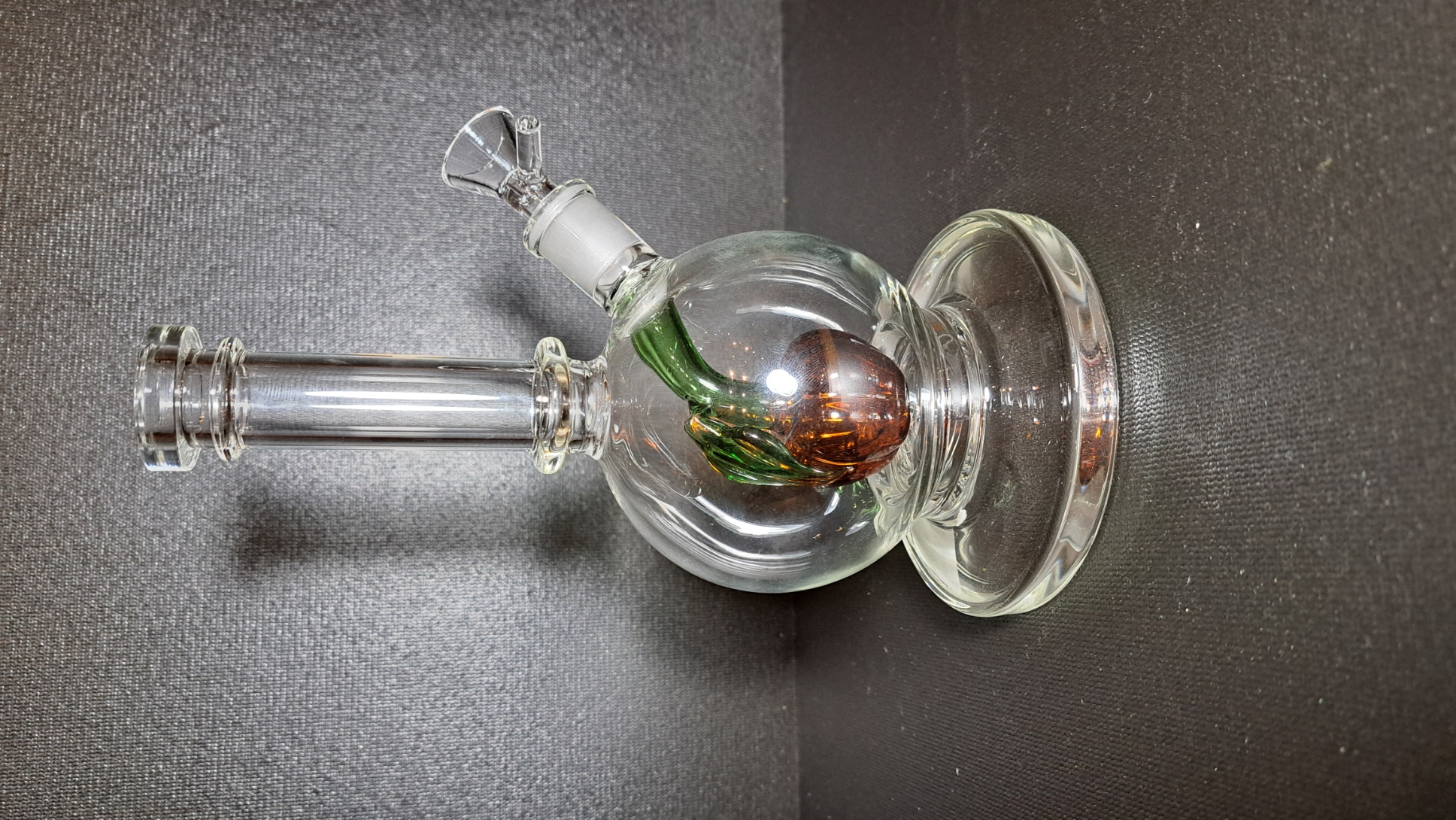 Bong - TF - 8.5" Lifted Ball Base Pumpkin Perc Beaker