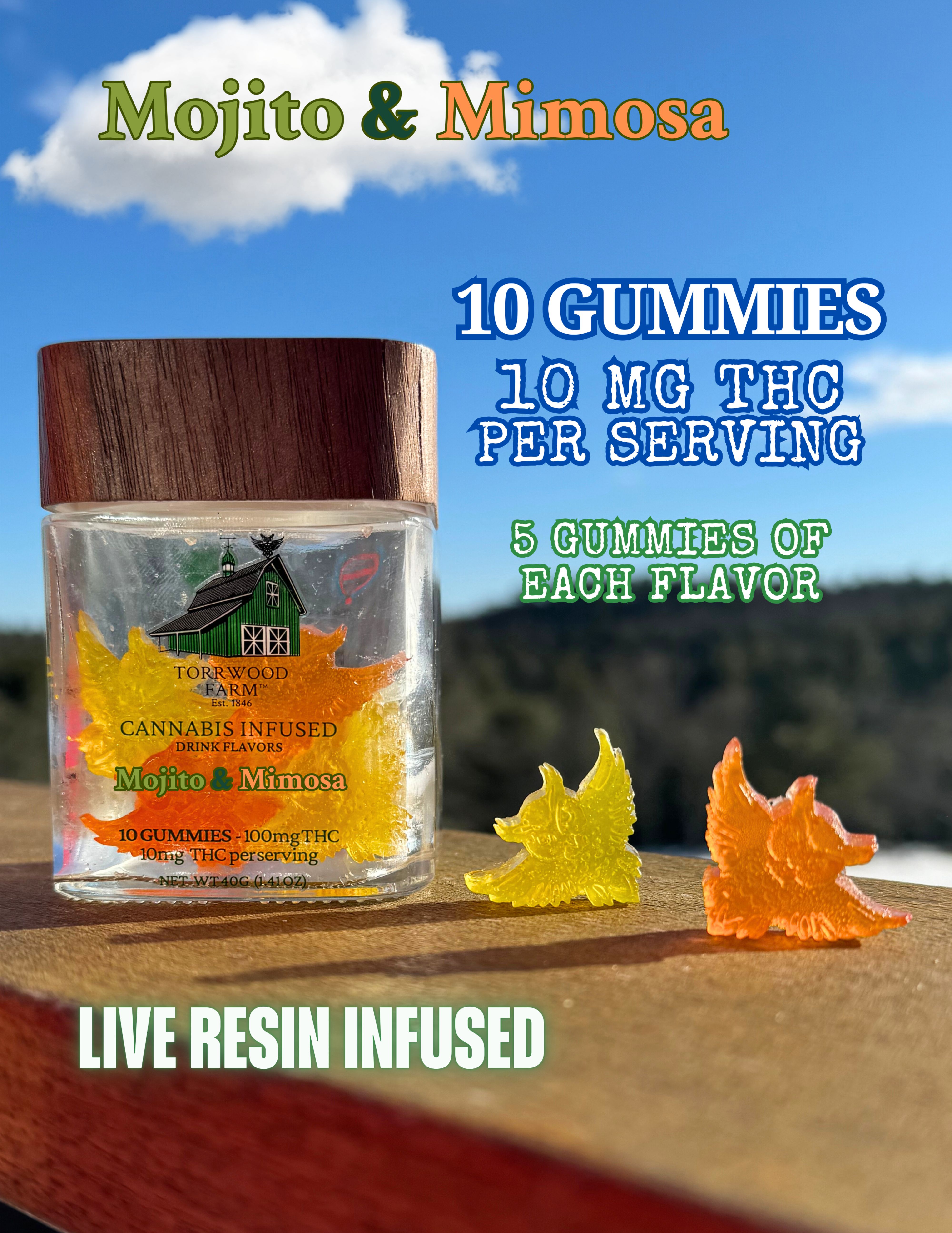 Resin Infused Gummies Mojito Mimosa