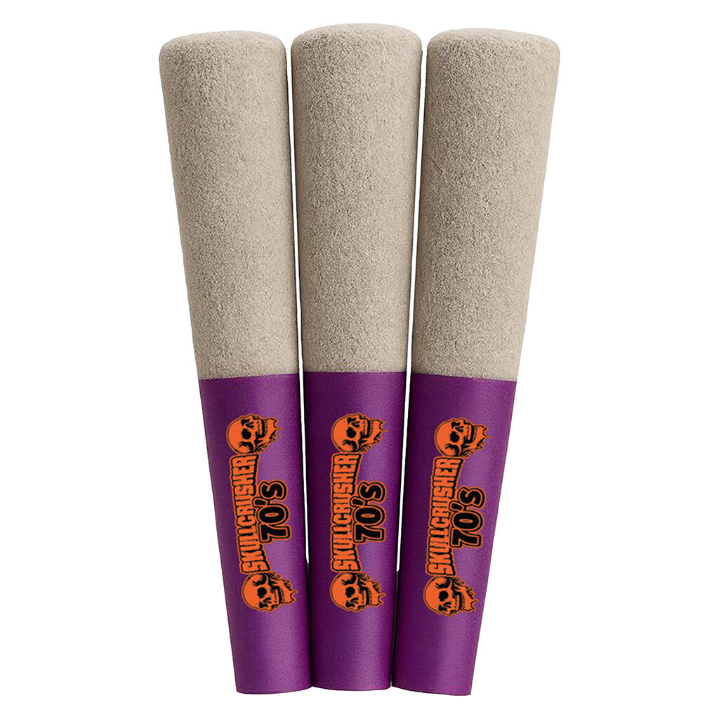 Skullcrusher 70's by RAD - Grape - Quad Diamond Infused Pre-Roll - Indica - 3x0.45g