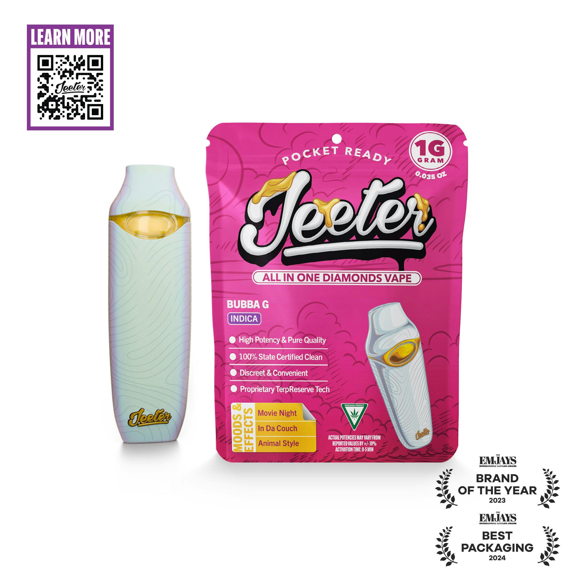Jeeter Pink Bubba Live Resin Disposable 1g