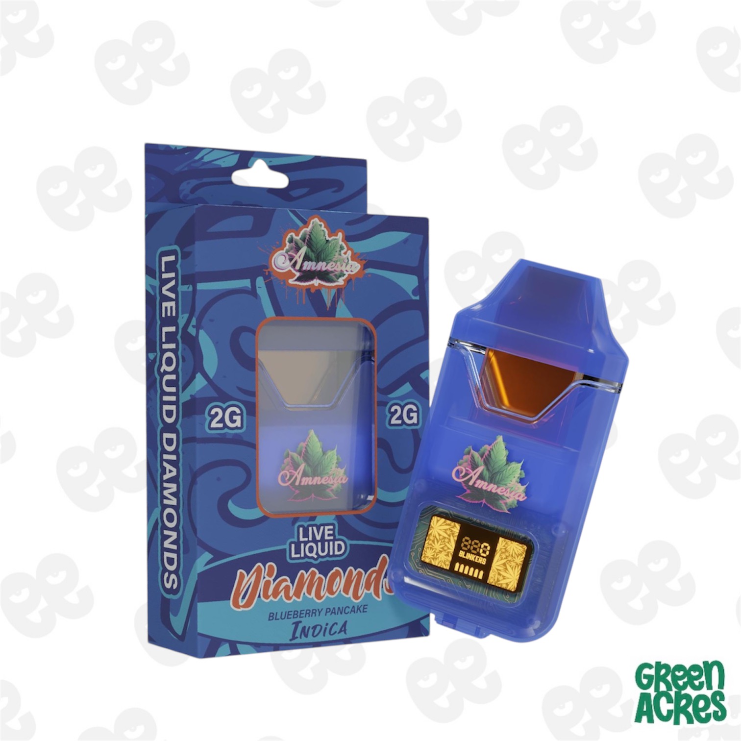 Blueberry Pancakes 2G Liquid Diamond Vape Disposable