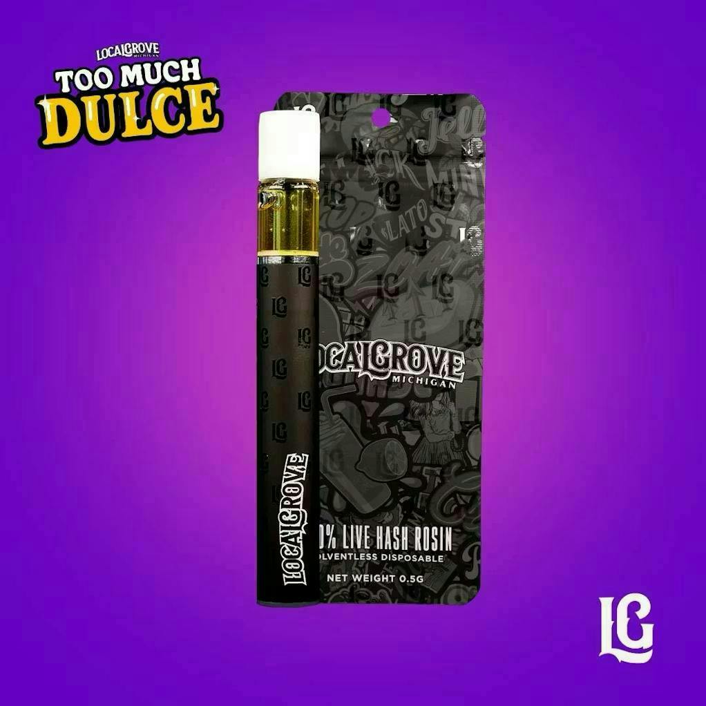 Local Grove Hash Rosin Disposable - Too Much Dulce