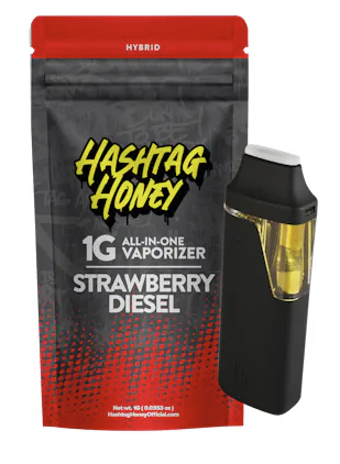 Hashtag Strawberry Diesel 1g Vape AIO - Hybrid