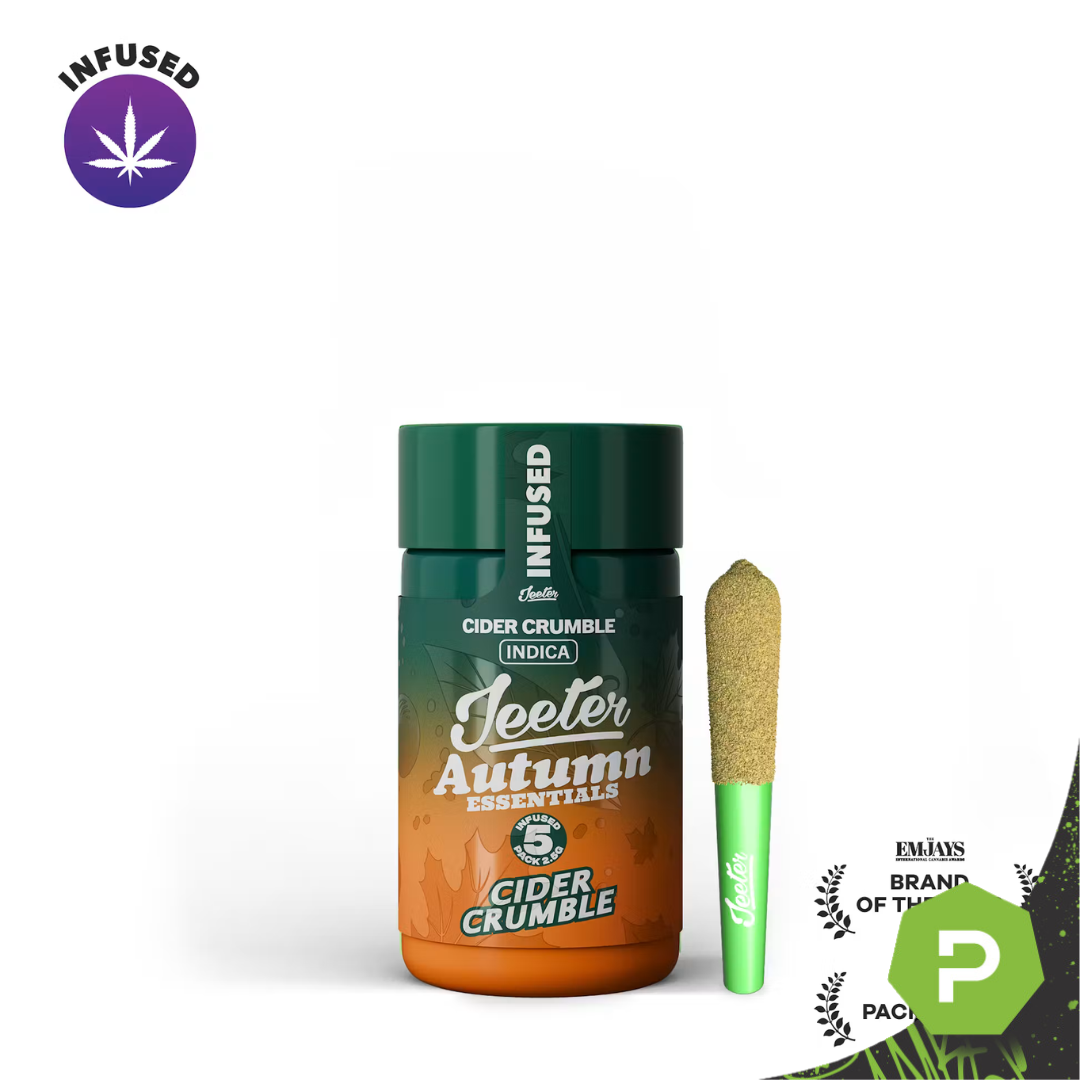 Jeeter | 0.5g x 5 Quad Infused Prerolls | Cider Crumble