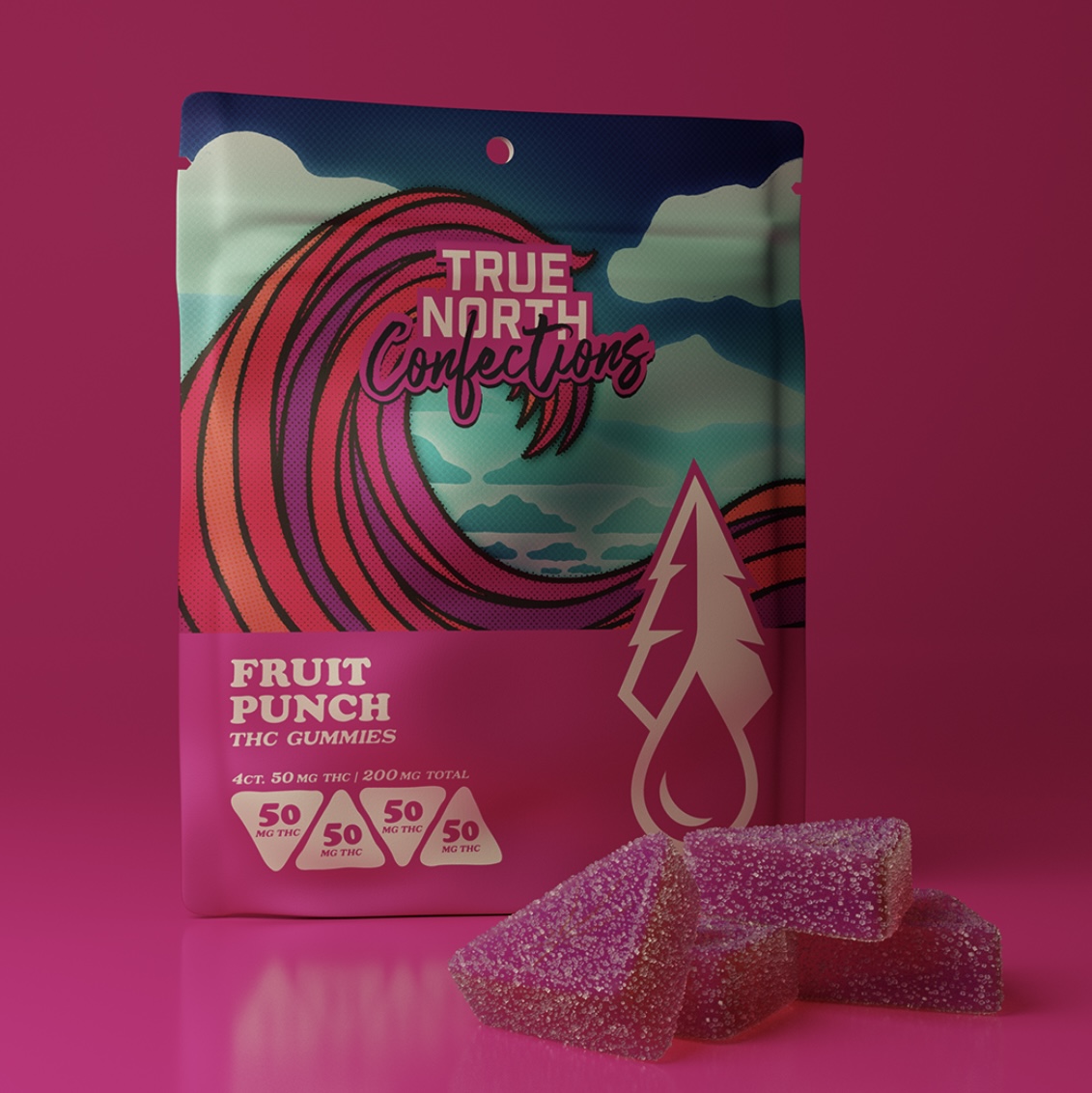 True North: Fruit Punch Vegan Gummies 200MG