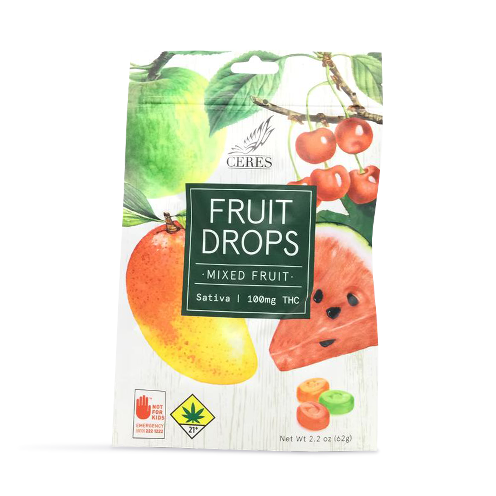 Mixed Fruit Drops Sativa 10-Pack | 100mg