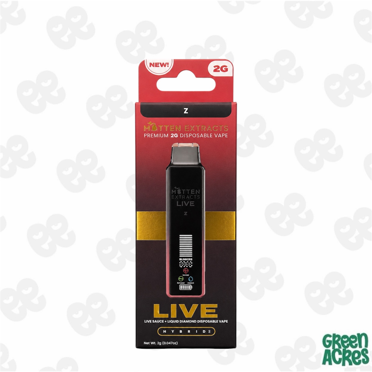 Mitten Extracts: Z 2G Live Sauce Vape Disposable