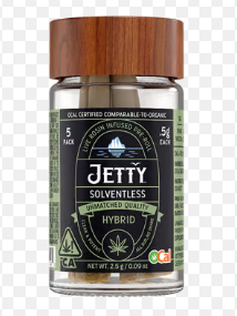 Jetty Dragon Fruit Soda x Shake Shack Hybrid OCal Solventless Rosin Preroll 0.5g x 5PK