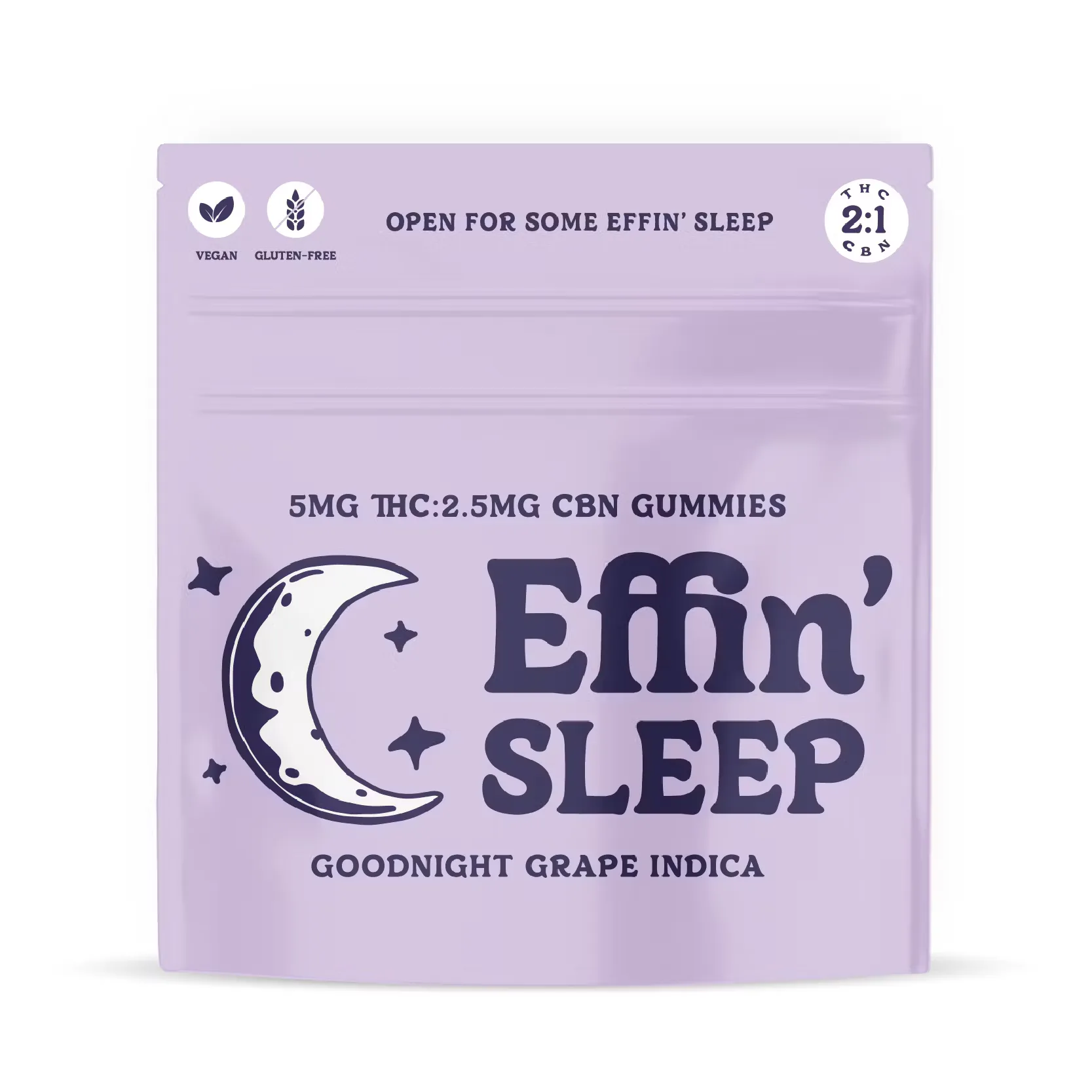 100mg - 10 Pack - Edibles - Sleep Goodnight Grape 2:1 THC:CBN - Effin - REC