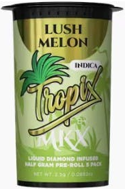 MKX - Lush Melon (I) - 5x.5g Liquid Diamond Infused Prerolls