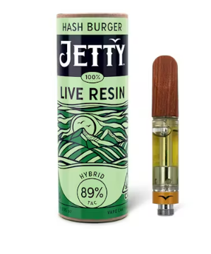 Jetty Hash Burger Hybrid Live Resin Vape Cart