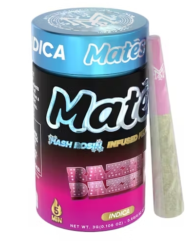 MuhaMeds - Mates Hash Rosin Infused Pre-Roll - x 5 pk - Razzle Dazzle