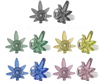 (5975) 14mm Marijuana Leaf Bowl