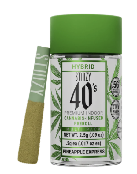 Stiiizy - Infused Prerolls 40's 5pk - Gelato (H) (2.5g)