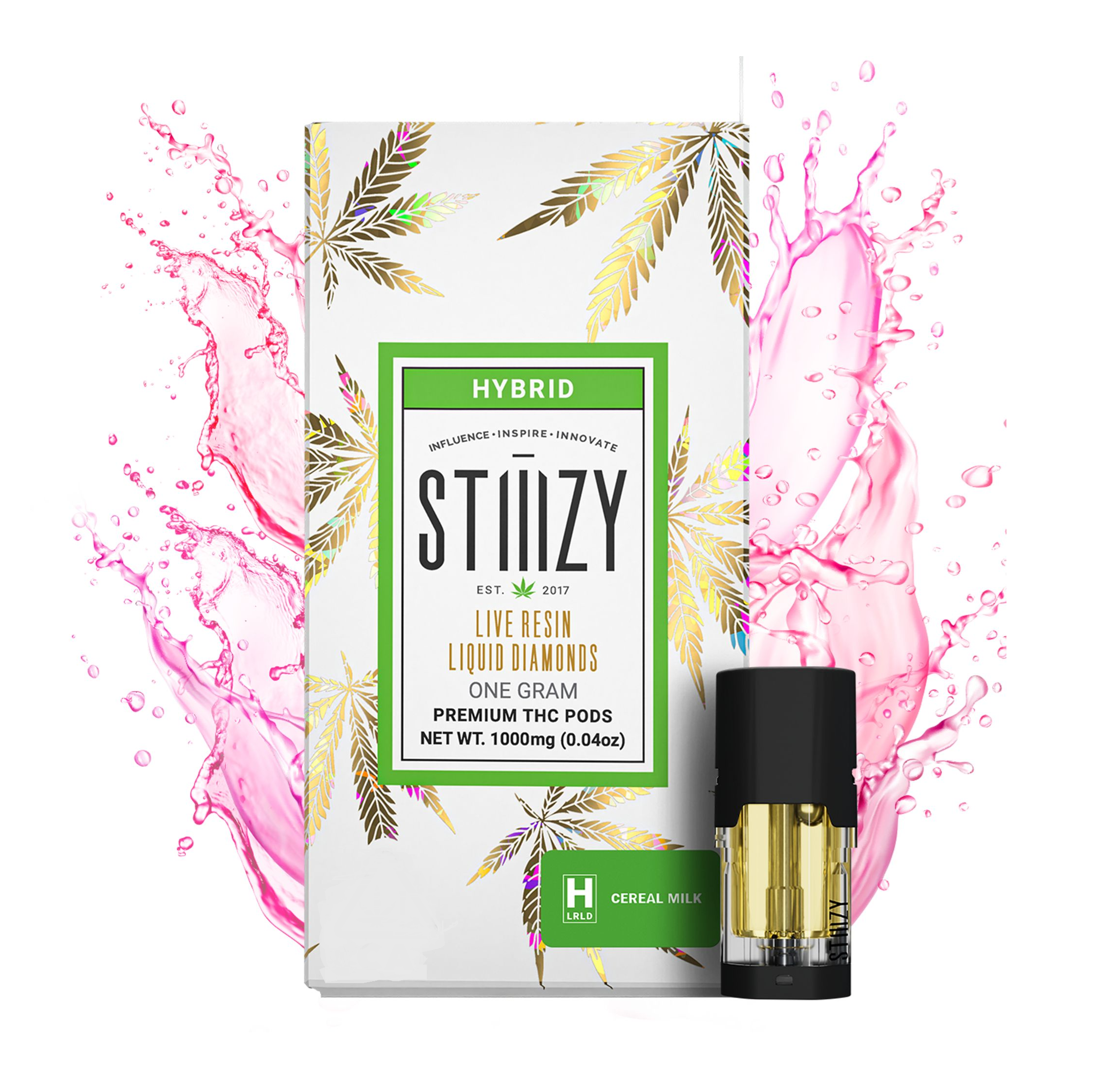 Stiiizy | Cereal Milk | 1G Live Resin Liquid Diamonds Vape Pod w/ Stiiizy Lite Battery (While Supplies Last)