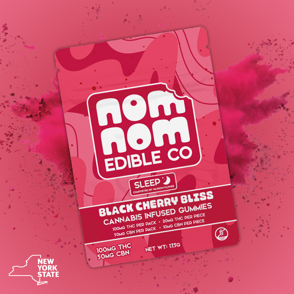 NomNom - black cherry bliss- Hash Rosin - 5pk - 100mg - 50mg CBN