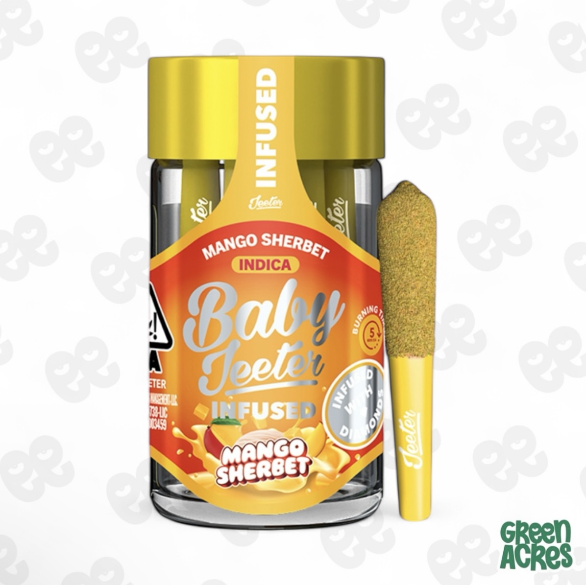Mango Sherbet Baby Jeeter Infused Pre-Roll 5-pack | 2.5g
