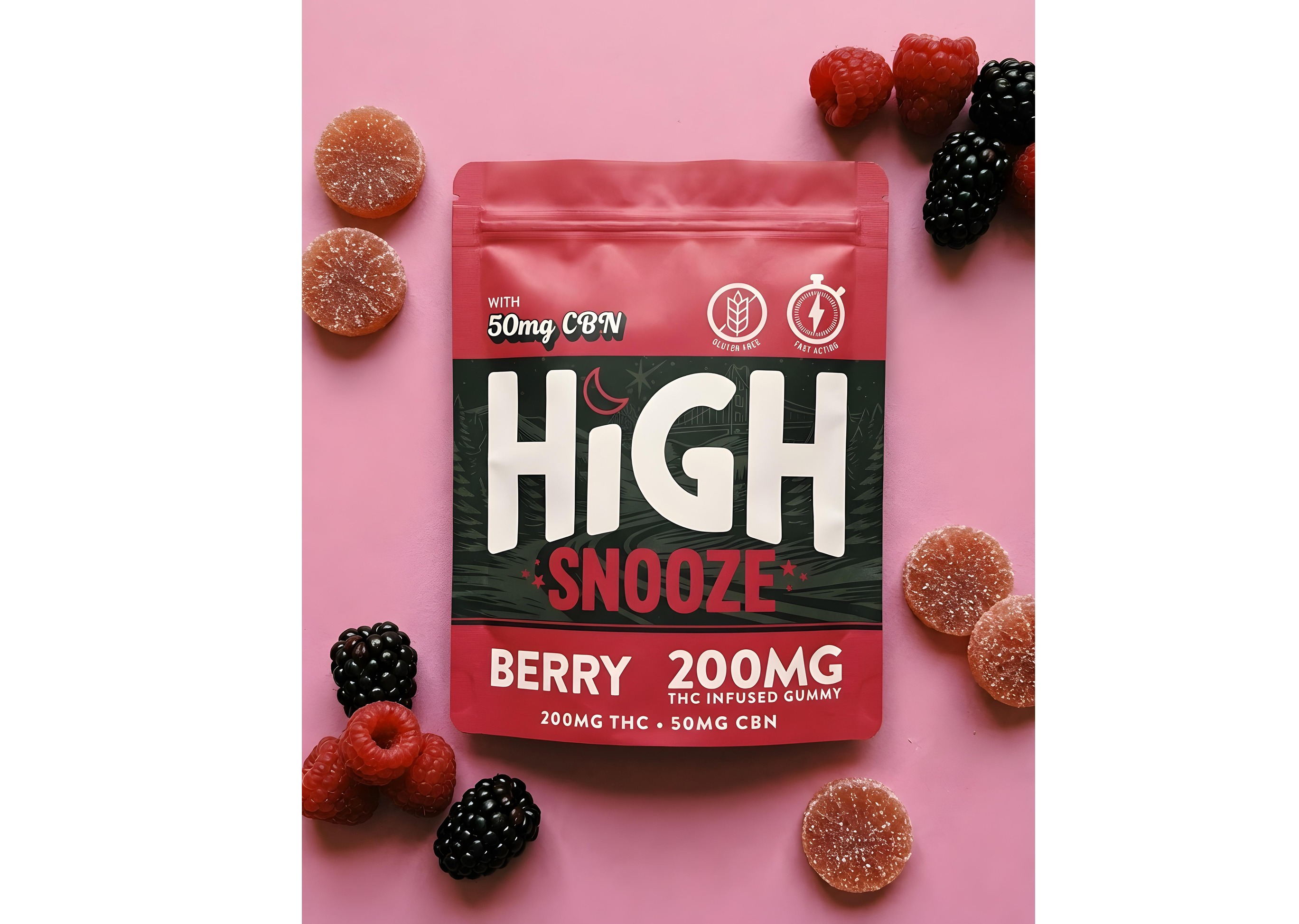 High Snooze - Gummies - 200mg - 4:1 THC/CBN - Berry
