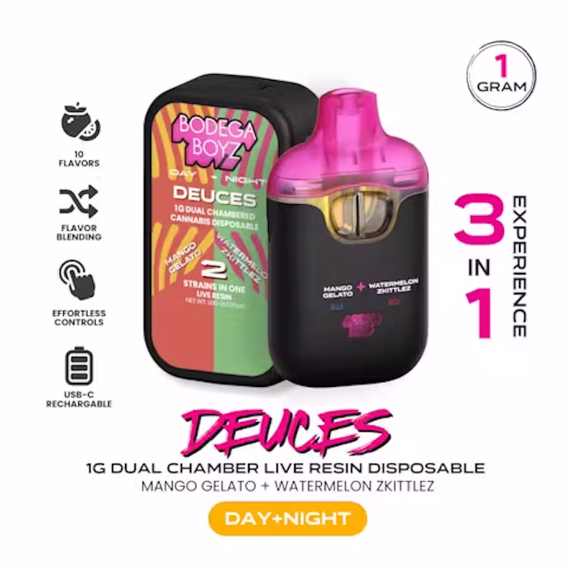 Bodega Boyz | DEUCES - Mango Gelato x Strawberry Kush | 1g live resin AIO (S/I)