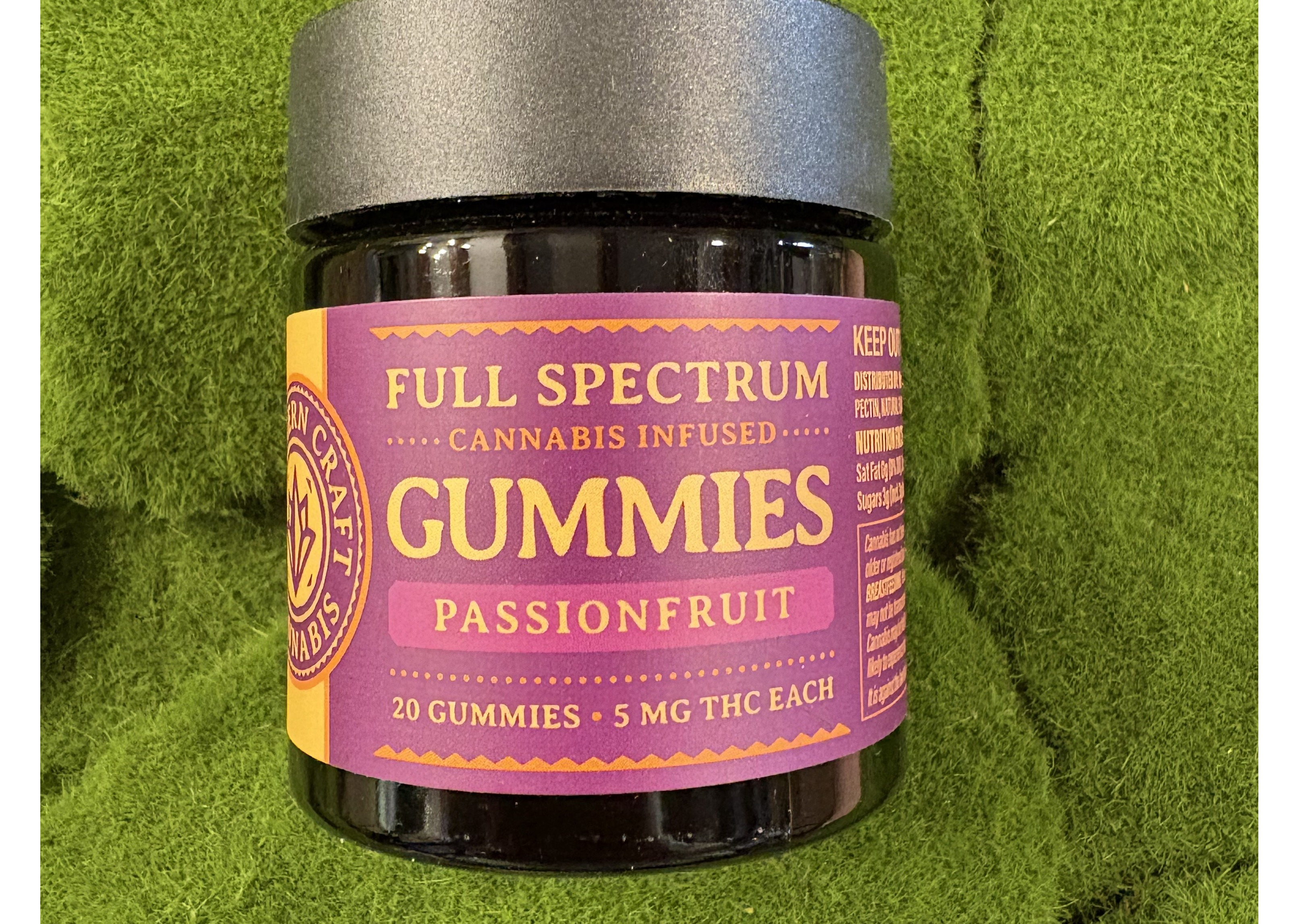 100mg Edible Pack | Full Spectrum Indica Passionfruit Gummies | Northern Craft Cannabis