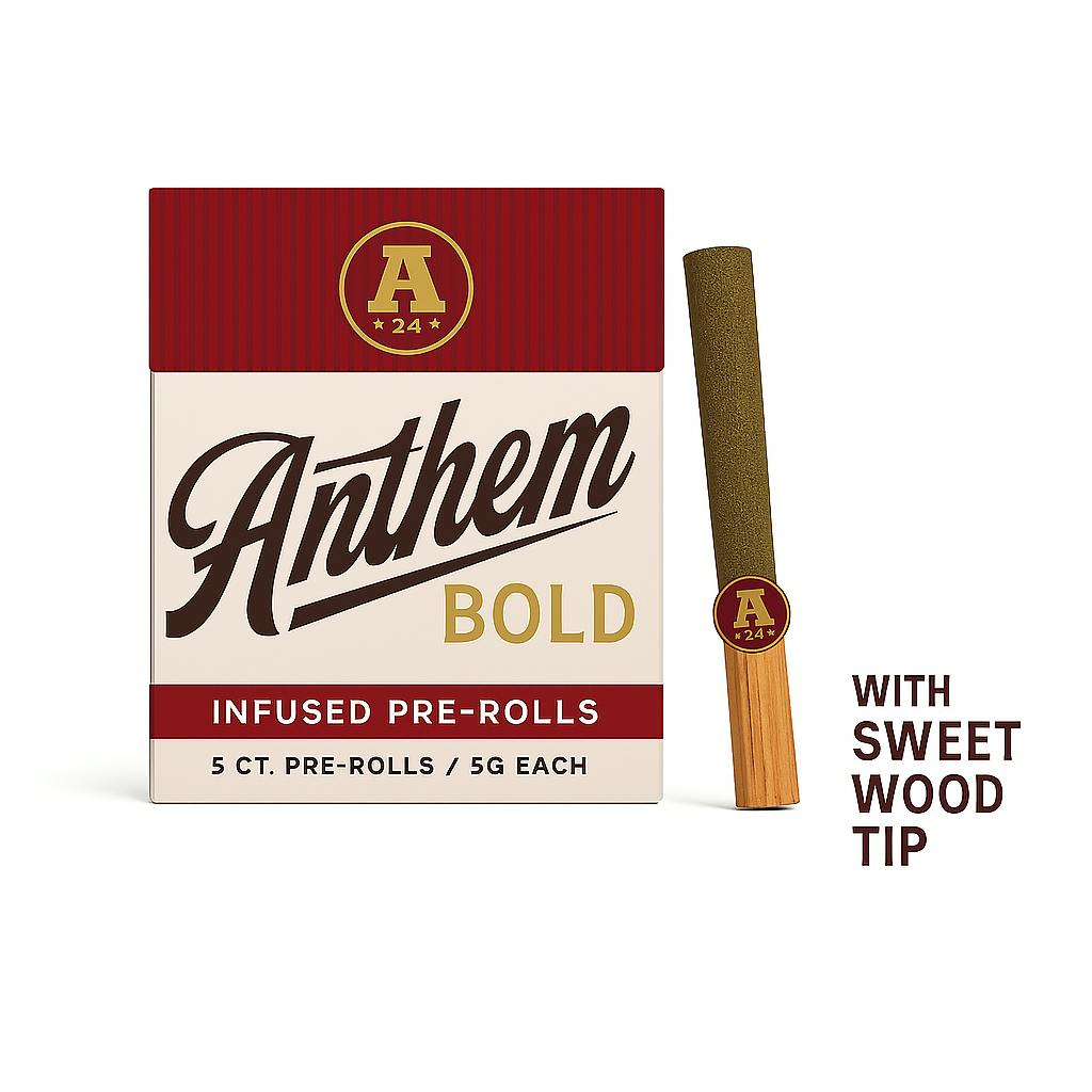 ANTHEM - BLUE RASPBERRY KUSH - .5G INFUSED PREROLLS - 5PK - INDICA
