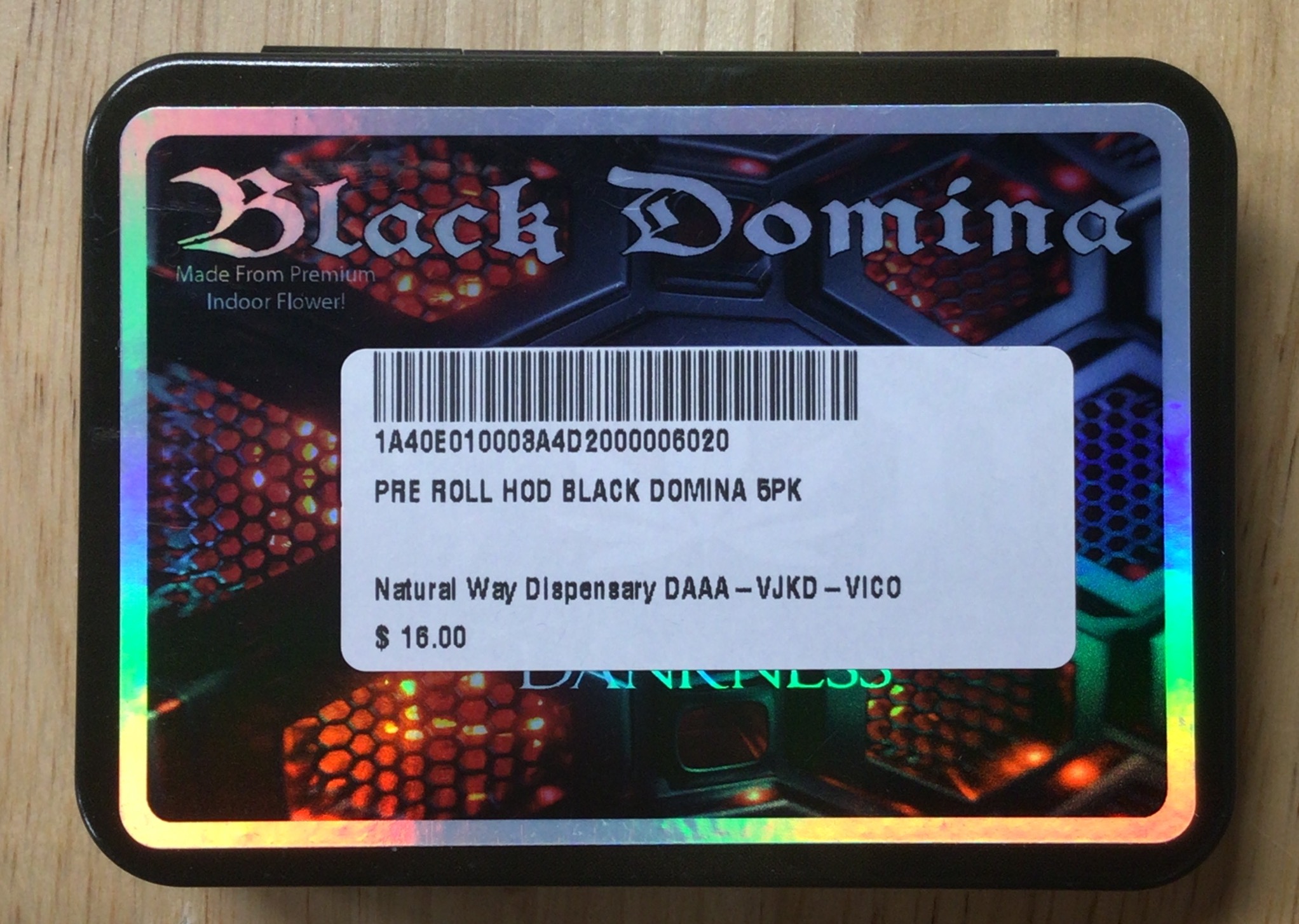 PRE ROLL HOD BLACK DOMINA 5PK