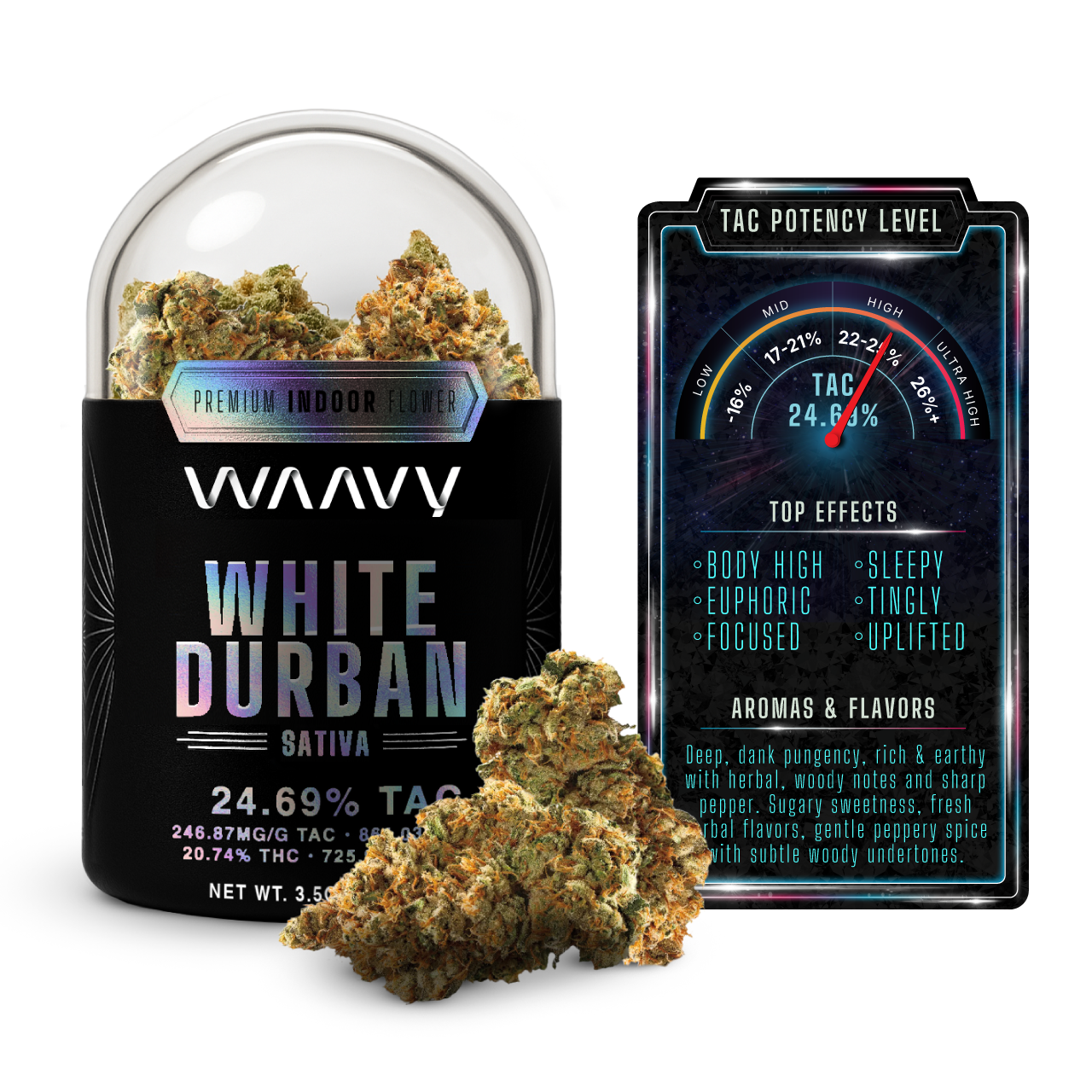 Waavy | White Durban | Indoor | Flower | Jar | 3.5g by Waavy - flower cannabis product