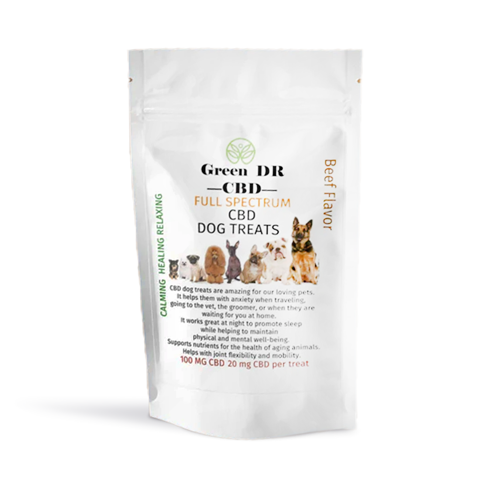 CBD Beef Flavor Dog Treats | 100mg