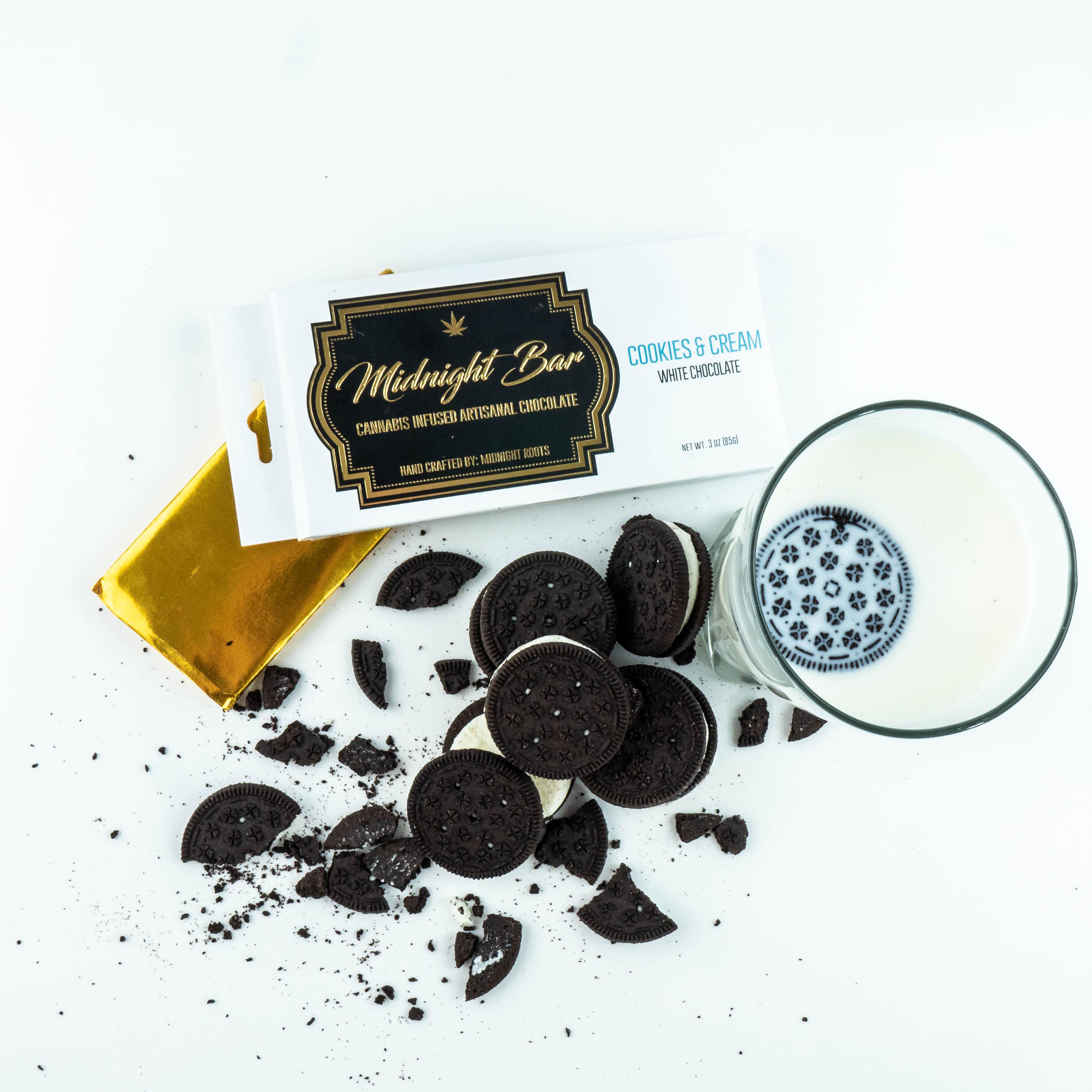 Midnight Roots Bar - Cookies & Cream White Chocolate - 200mg