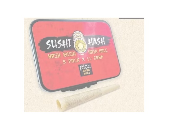 Picc - Grape Gas X Guava Gas Rosin (Sushi Hash) - Hash Hole Infused Preroll 5pk - 2.5g