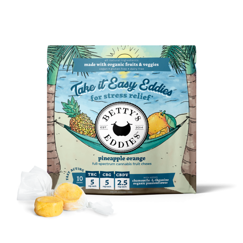 Pineapple Orange | 125mg 2:1:1 | Vegan & Gluten Free Fast-Acting Chews