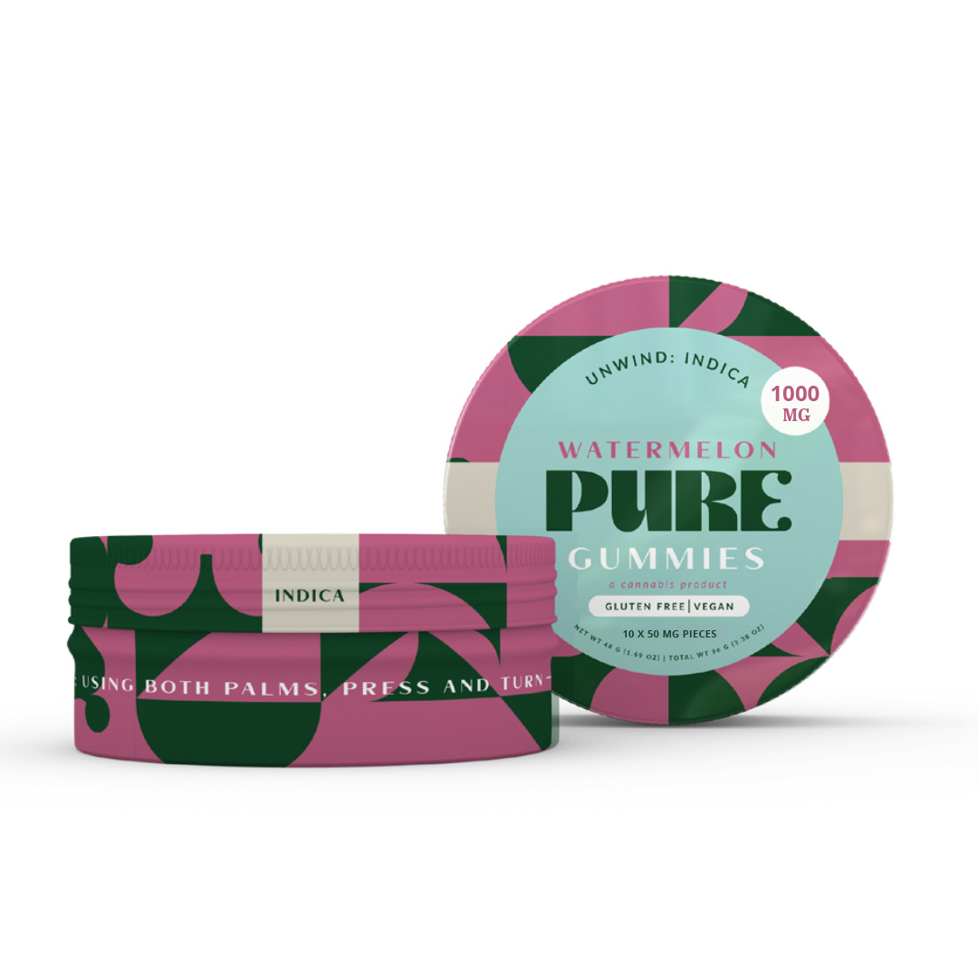 Watermelon Indica Gummies | 1000mg