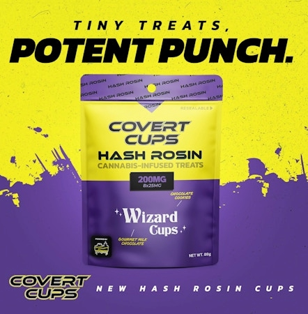 Covert Cups - 200mg Hash Rosin Cups Wizard (Oreo)