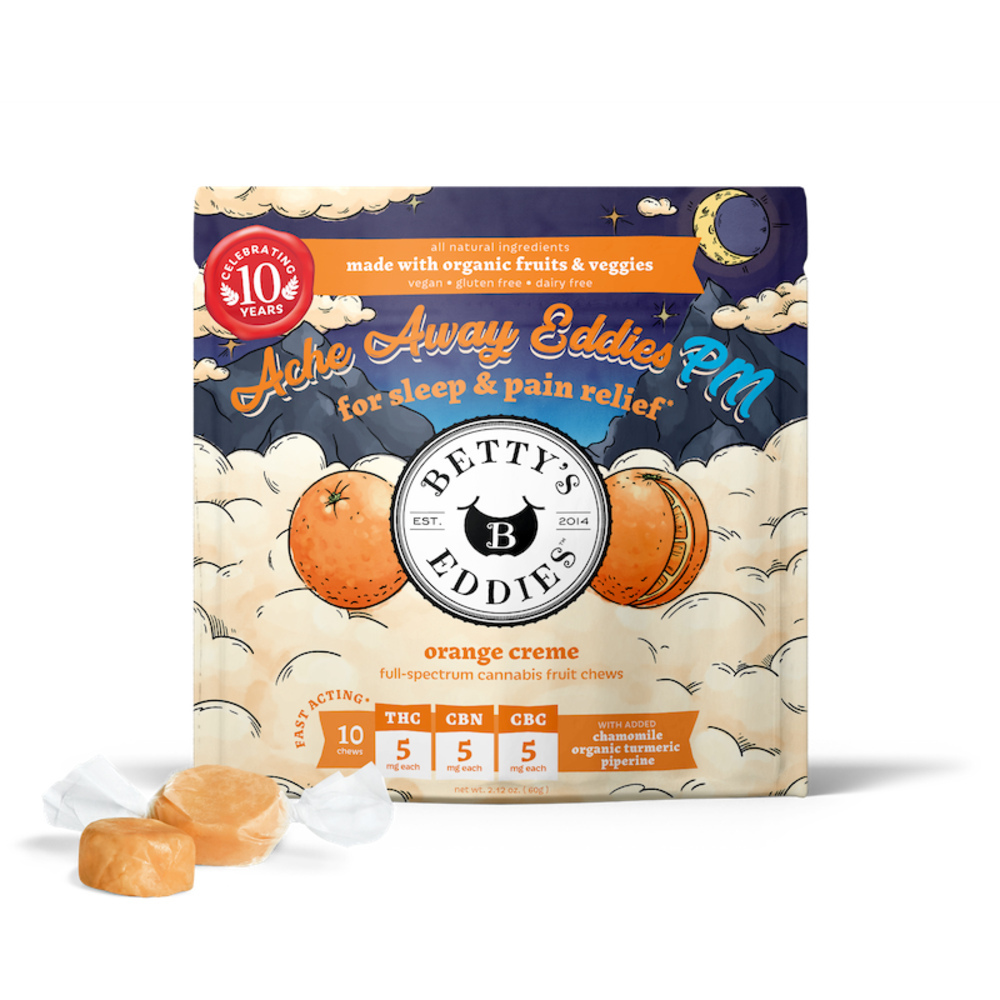 Ache Away - Orange Creme Chews 1:1:1 THC:CBN:CBC - 10pk