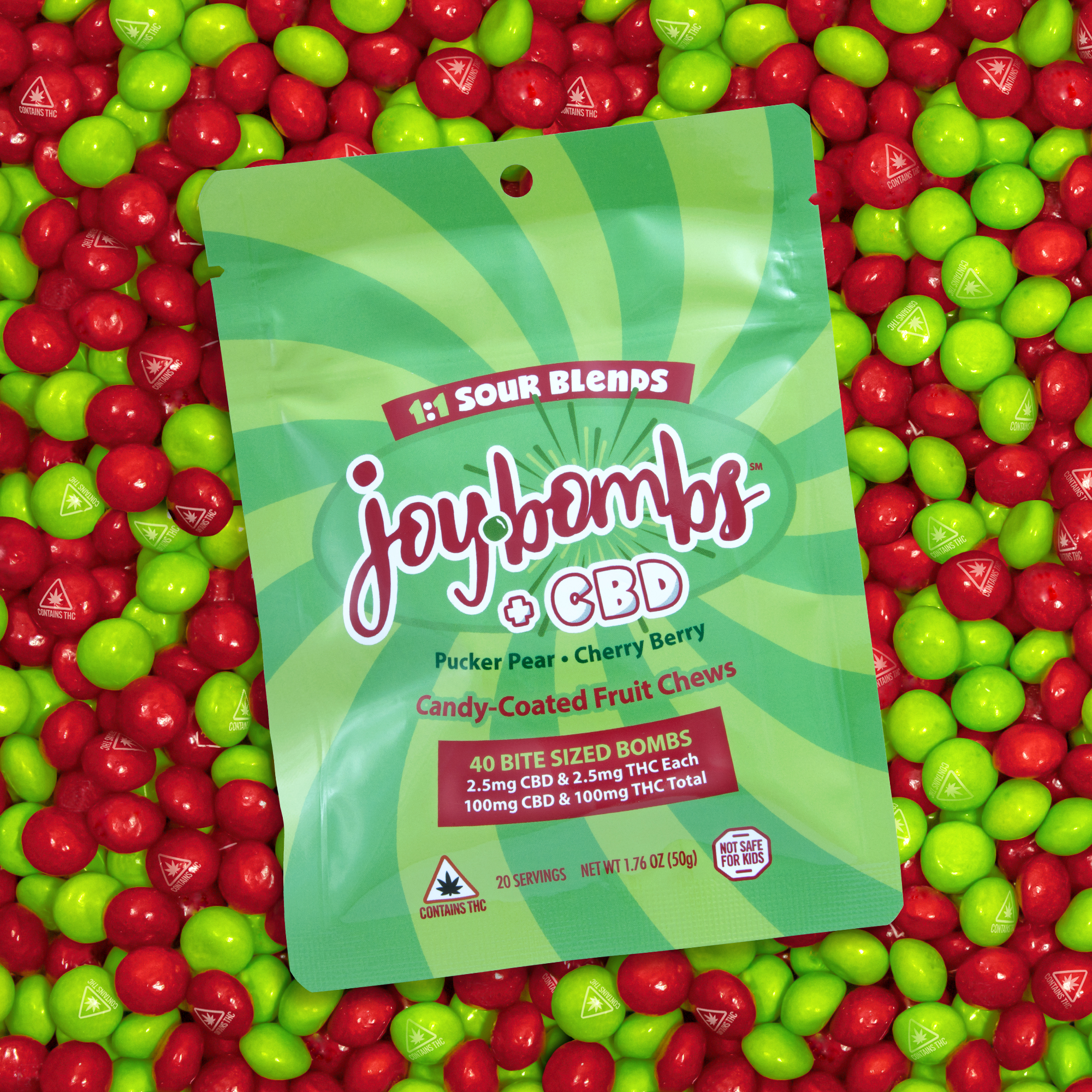 Sour Blends 40-pack | CBD 1:1 | 100mg