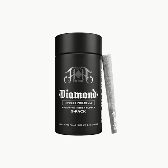 Heavy Hitters - Lemonberry Lantz (h) - Diamond Infused Pre-rolls - 5pk/2.5g