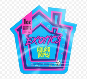 HOUSE PARTY EXOTICS - CANNABIS FLOWER - 28G - INDICA - BLUEBERRY ZKITTLES