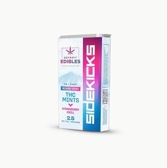 Detroit Edible Sidekick Strawberry Chill THC Mints 125MG