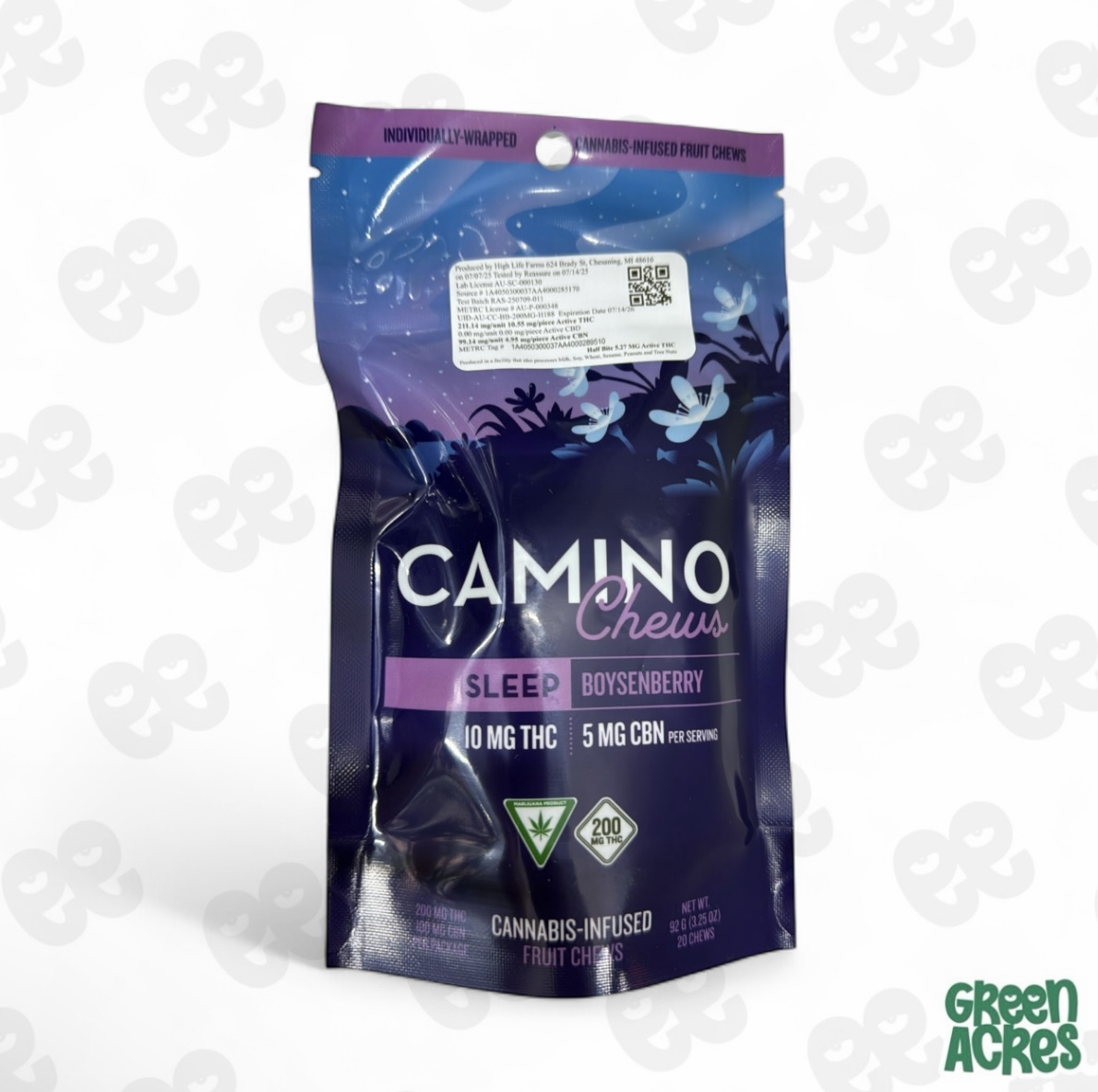 Camino: Boysenberry 200MG Gummies 10:5 Sleep Chews