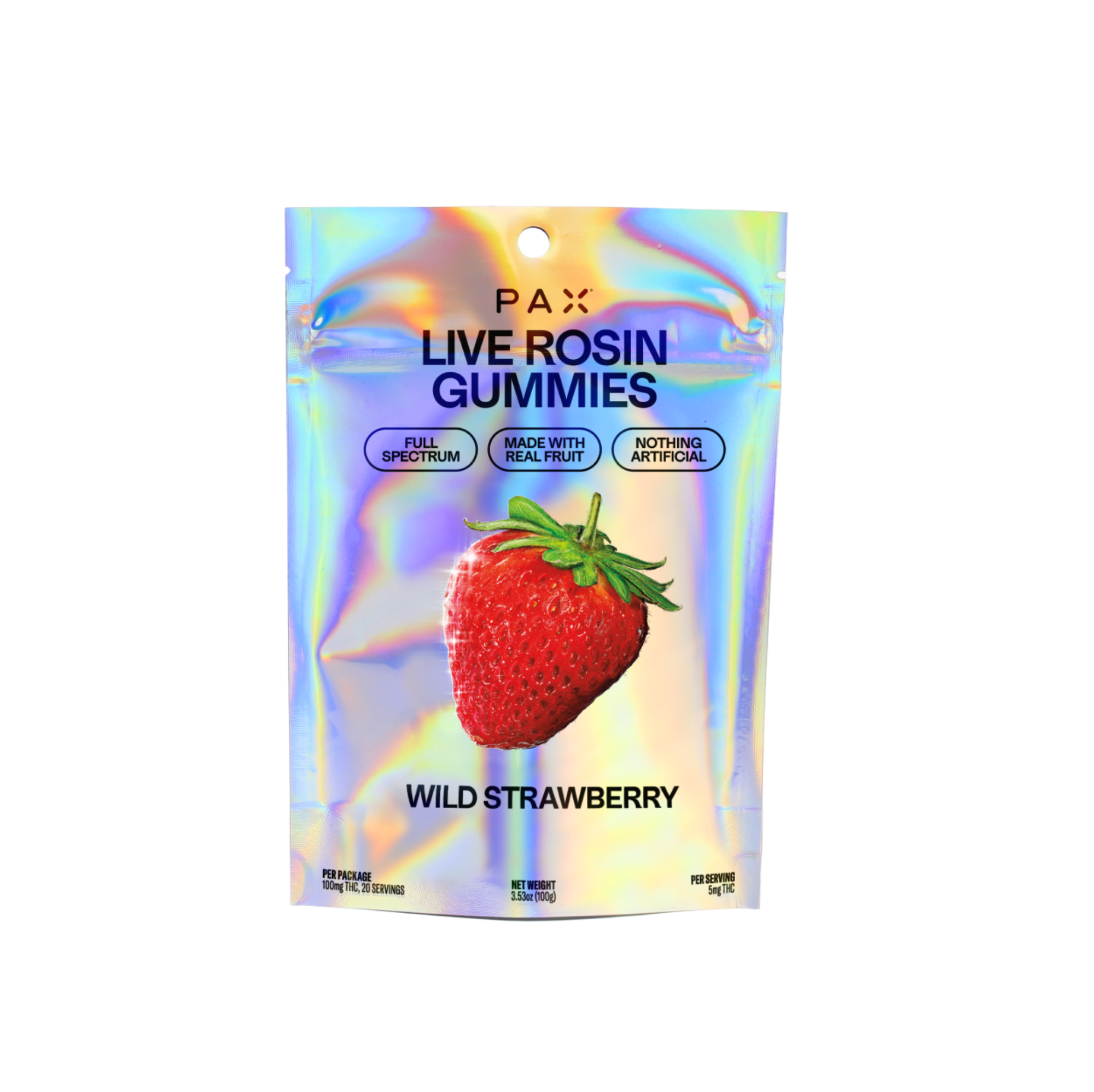 PAX Wild Strawberry 10pk 10mg Live Rosin Gummies
