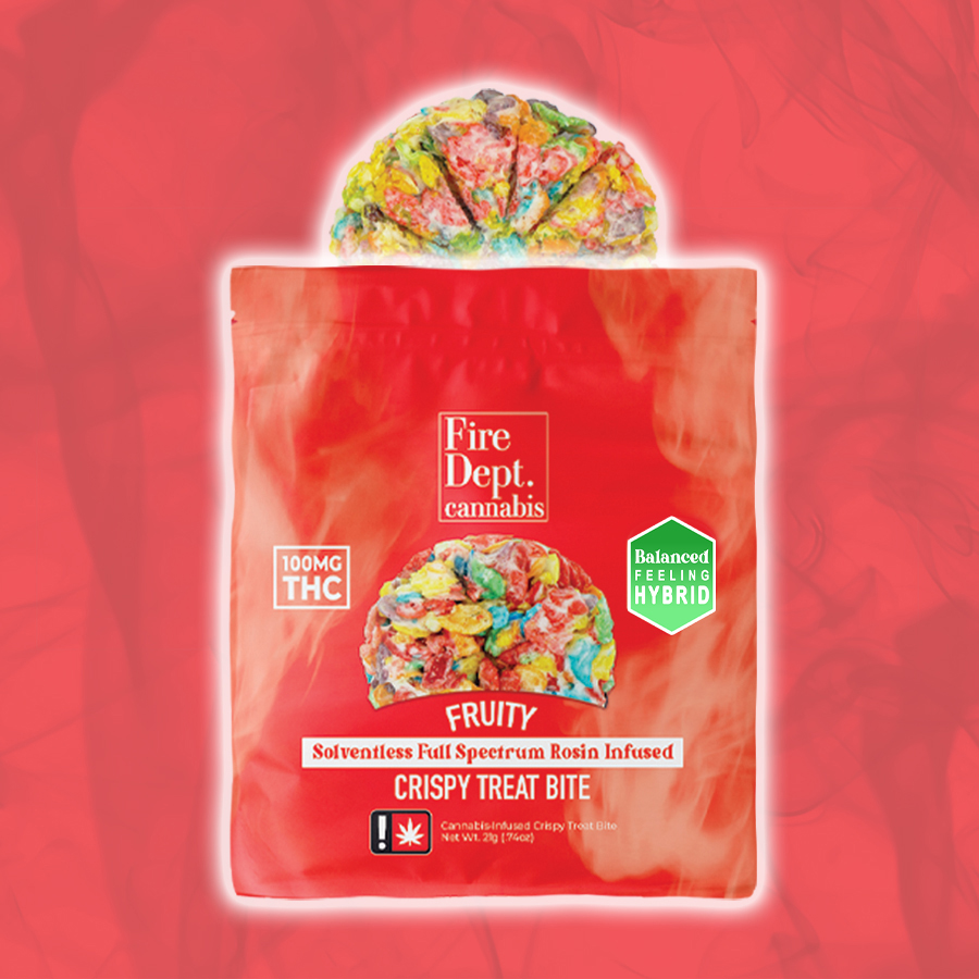 Fire Dept. Cannabis: 100mg Fruity Hybrid - Crispy Treat - Fire Dept. - 18.5g